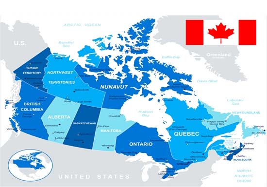 加拿大地圖
